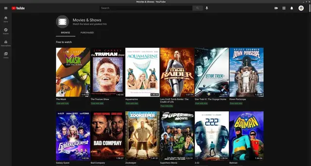 How do I watch YouTube movies for free?