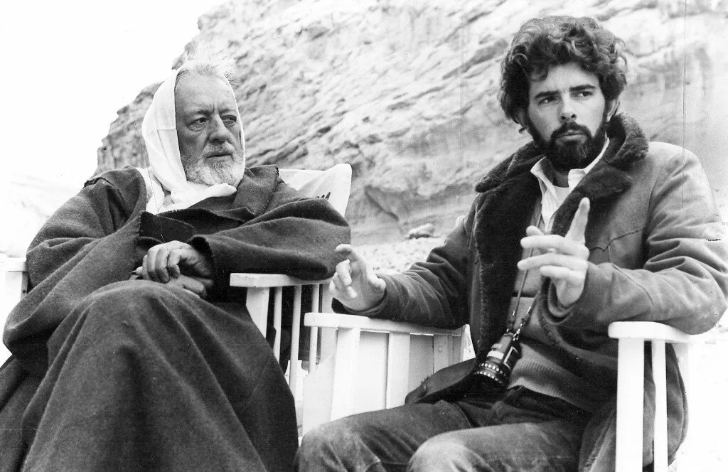 George Lucas y Alec Guinness Star Wars
